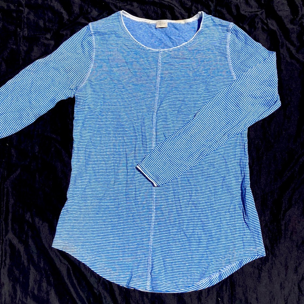 Poetry Blue & White Striped Sweater Jumper - Hemp/Cotton